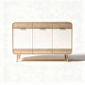 Dressoir van hout met witte deuren afmetingen 80 x 40 x 75cm