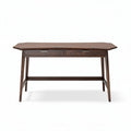 Houten bureau met twee lades en afmetingen van 120 x 60 x 75 cm