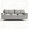Grijze stoffen bank 200 x 90 x 85 cm voor woonkamerinrichting